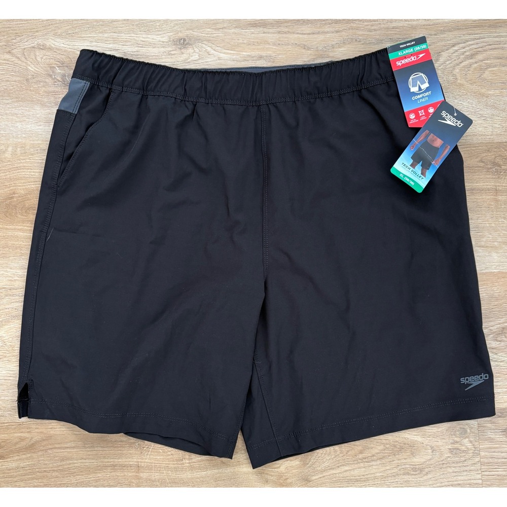 NWT Men's Speedo Tech Volley Swim Trunks - XL - Black